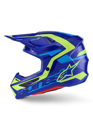 HELMET SM7 DEED BLUE/YEL XS