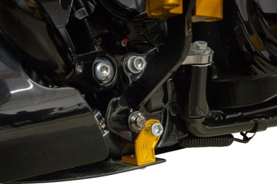 PLATE SKID CARBON GLOSS W/GOLD