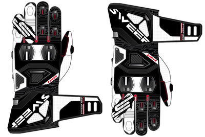 Sweep GP R racing handske, svart/vit, 4XL