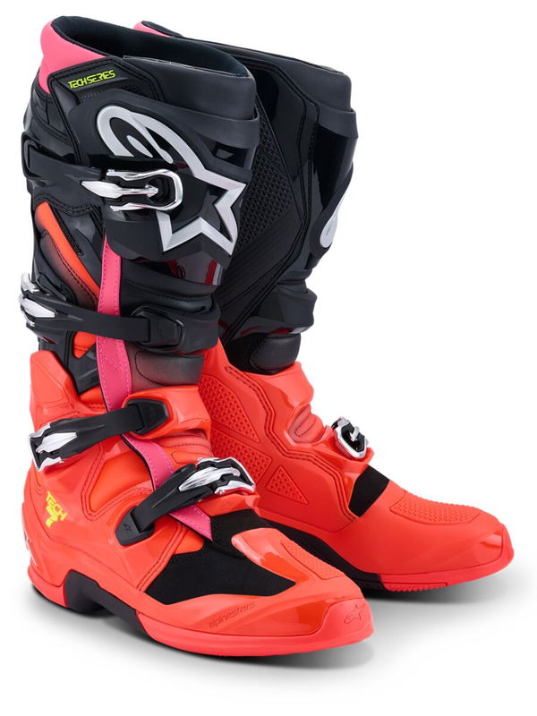 BOOT TECH 7 BLK/RD FLUO/PINK 6