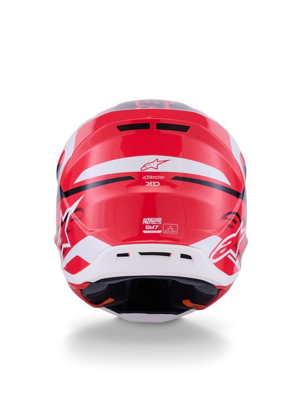 HELMET SM7 DEED RED/BLK/WH XL