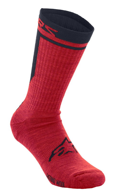SOCKS MERINO 24 RED/BLACK S