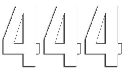 NUMBER #4 16X7.5CM WH
