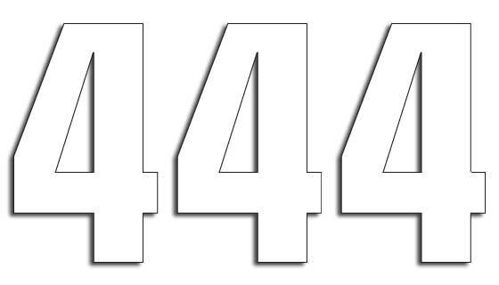 NUMBER #4 16X7.5CM WH