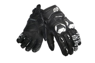 Sweep Volcano kort racing hanske, svart/vit, 4XL