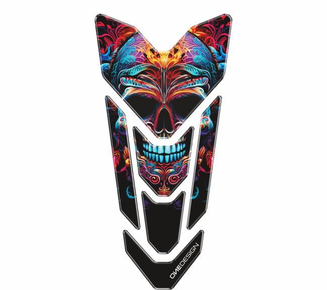 PRE-CUT TANKPAD GOLD ART SKULL