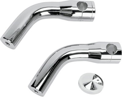6" PULLBACK RISERS CHROME