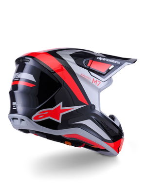 HELMET SM7 RISE BLK/RD/SILV L