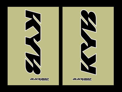 FORK STICKERS KYB BLK