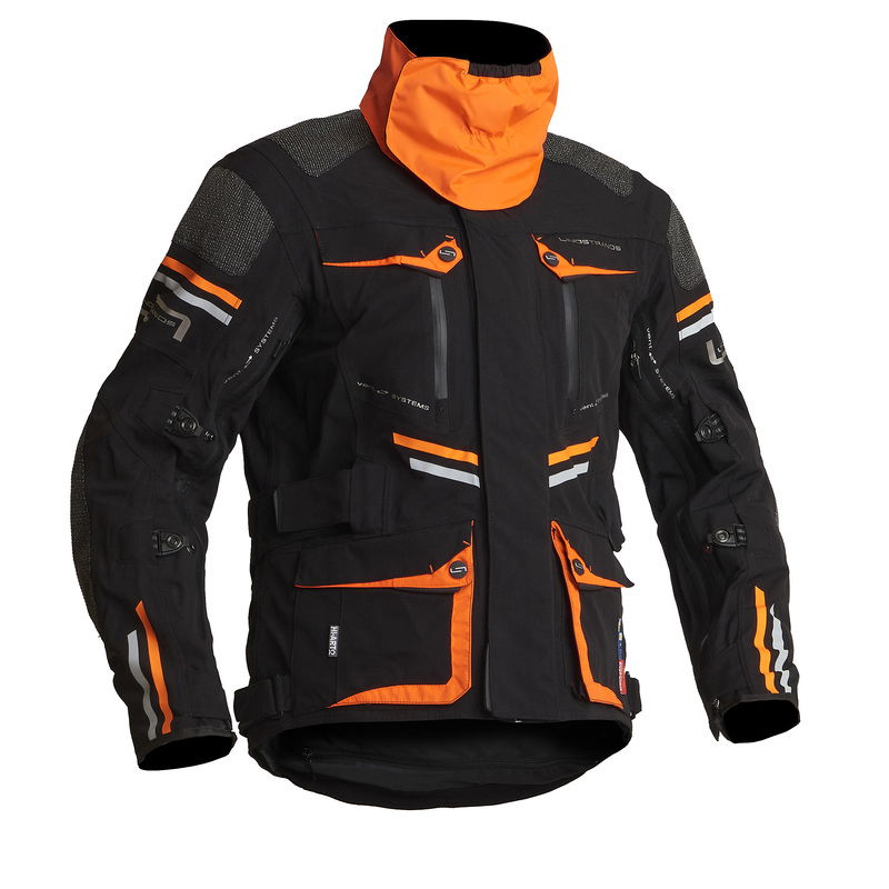 Lindstrands Textiljacka Sunne Svart/orange 56