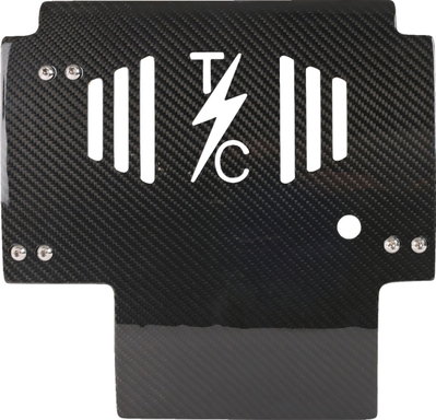 PLATE SKID CARBON GLOSS W/GOLD