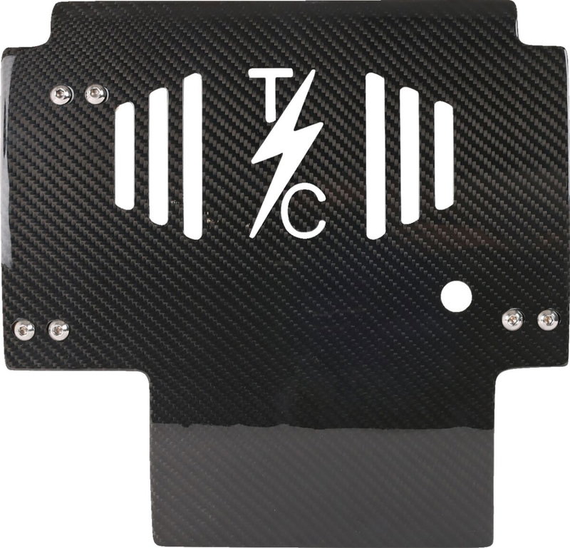 PLATE SKID CARBON GLOSS W/GOLD