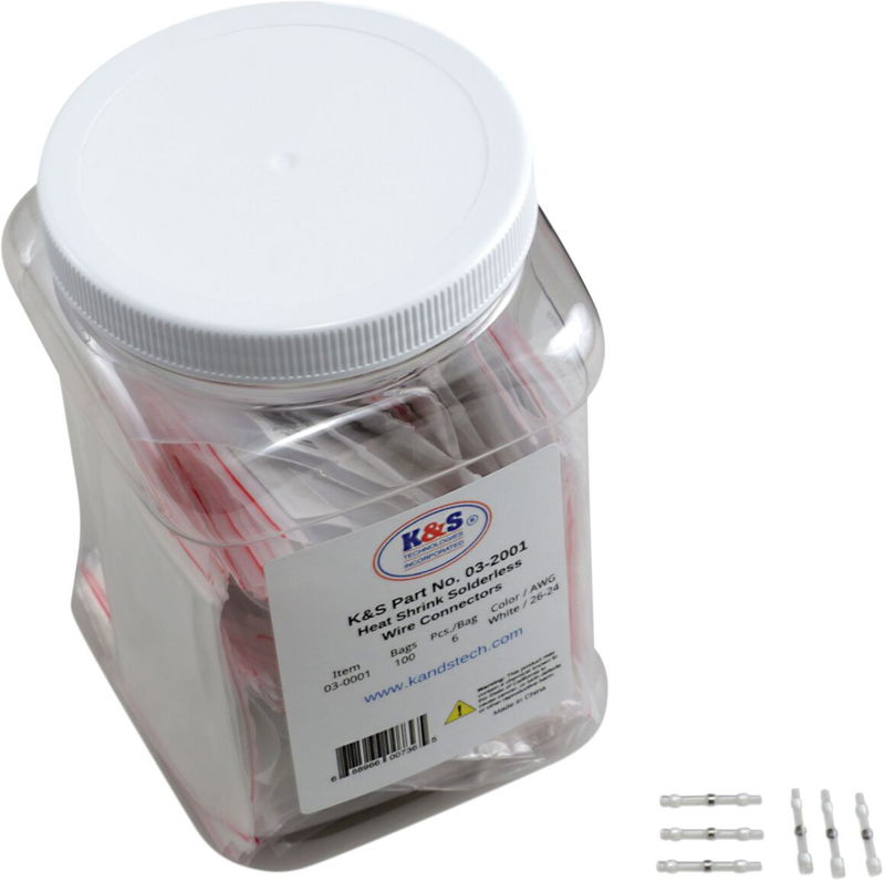 WIRE CONN 100PK AWG26-24