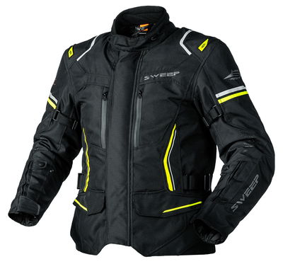 Sweep Outback vt jacka, svart/gul, 4XL, D-mått