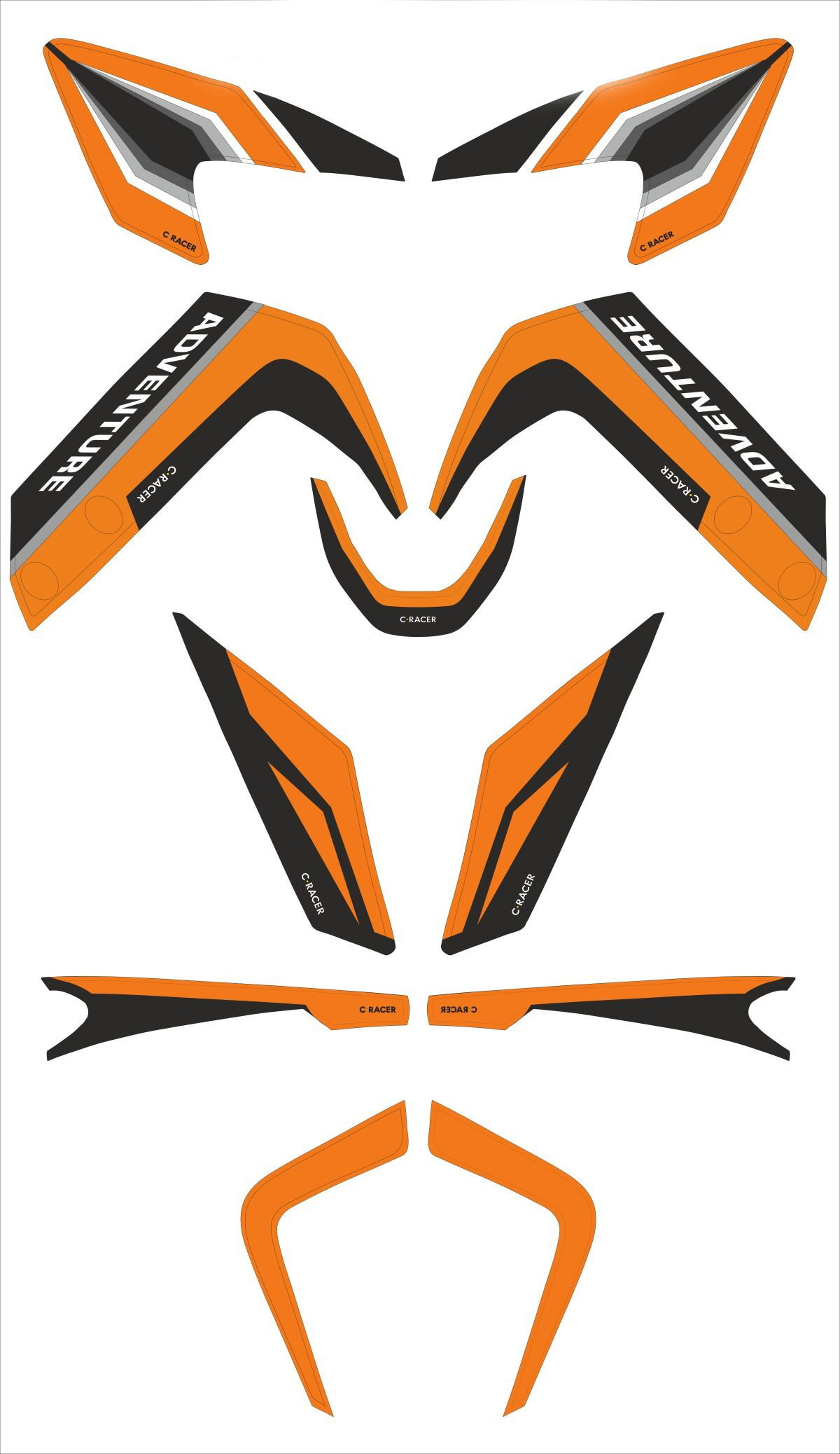 STICKER KIT KTM390ADV BK