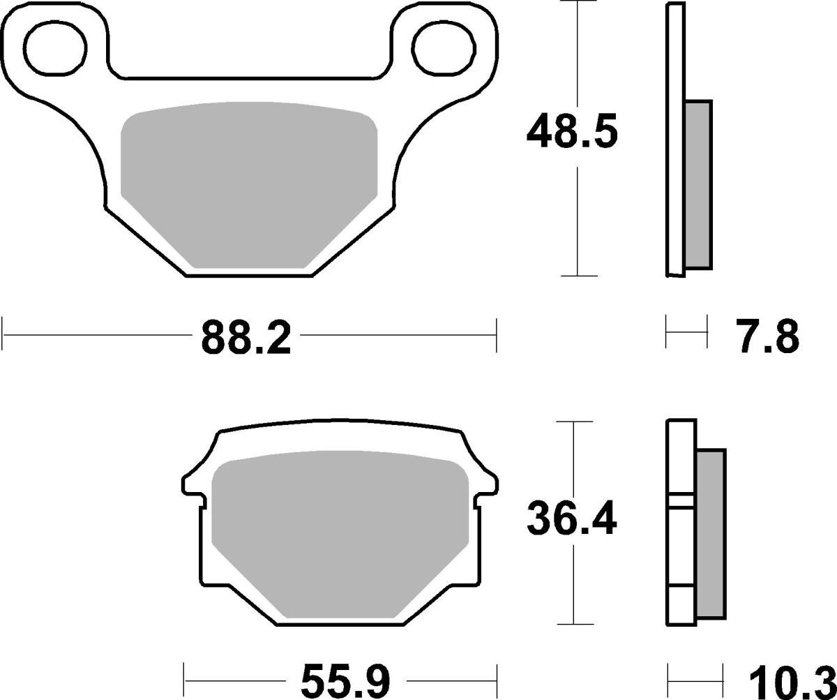 BRAKE PAD CAR/CER