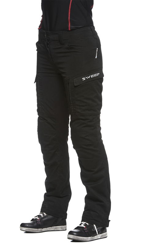 Sweep Chief aramid förstäkt dam mc-byxa, svart, 34