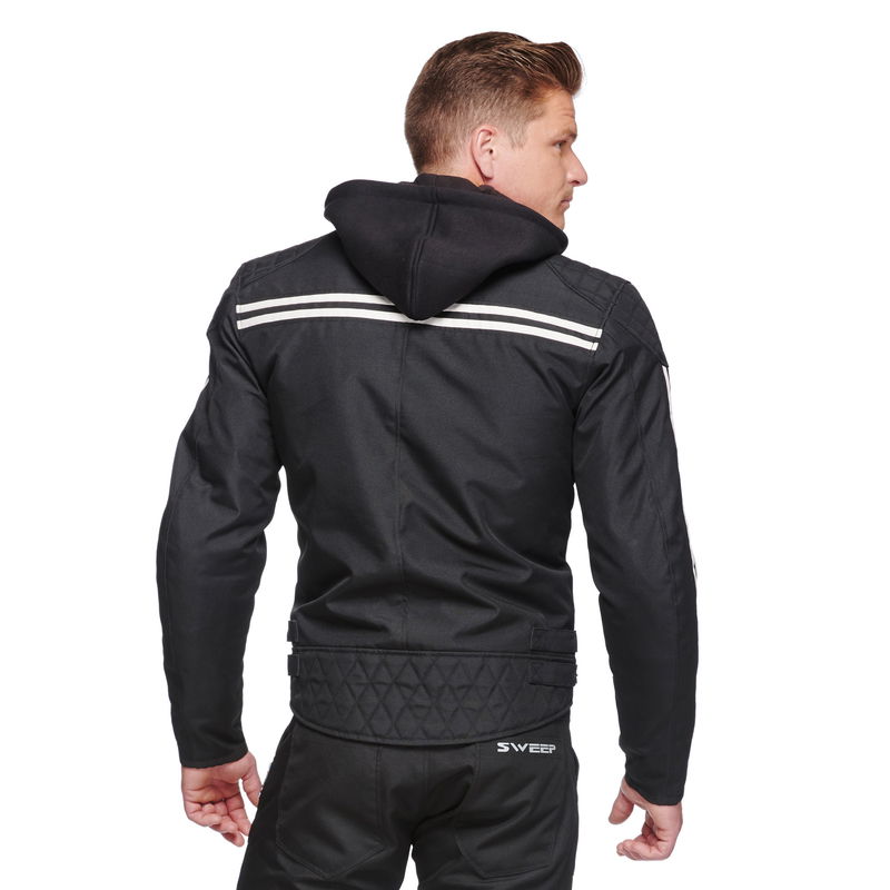 Sweep Motorod mc jacka, svart/vit, 2XL