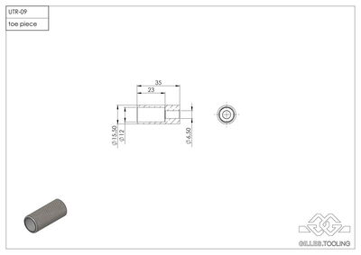 TOE PIECE BRAKE SIDE UTR-09-B