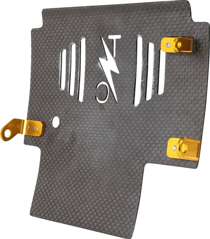 PLATE SKID CARBON GLOSS W/GOLD