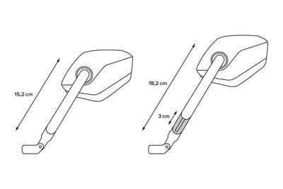 BAR END MIRROR SPORT