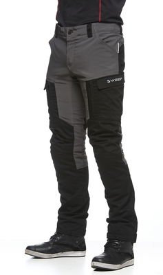 Sweep Chief aramid förstäkt mc-byxa, svart/grå, 3XL