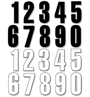 NUMBER #5 16X7.5CM WH