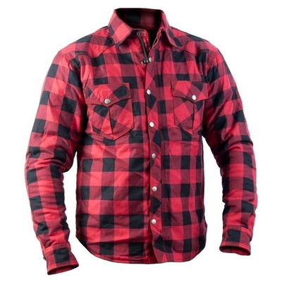 TIMELESS HillBilly Kevlar skjorta, röd/svart 3XL