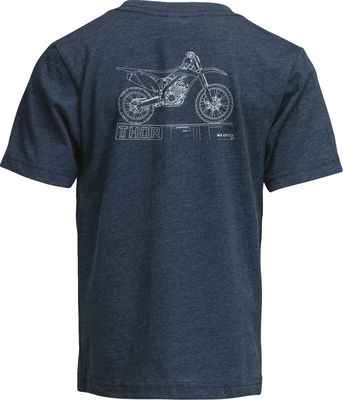 TEE YTH BLUEPRINT NAVY LG