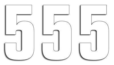 NUMBER #5 16X7.5CM WH