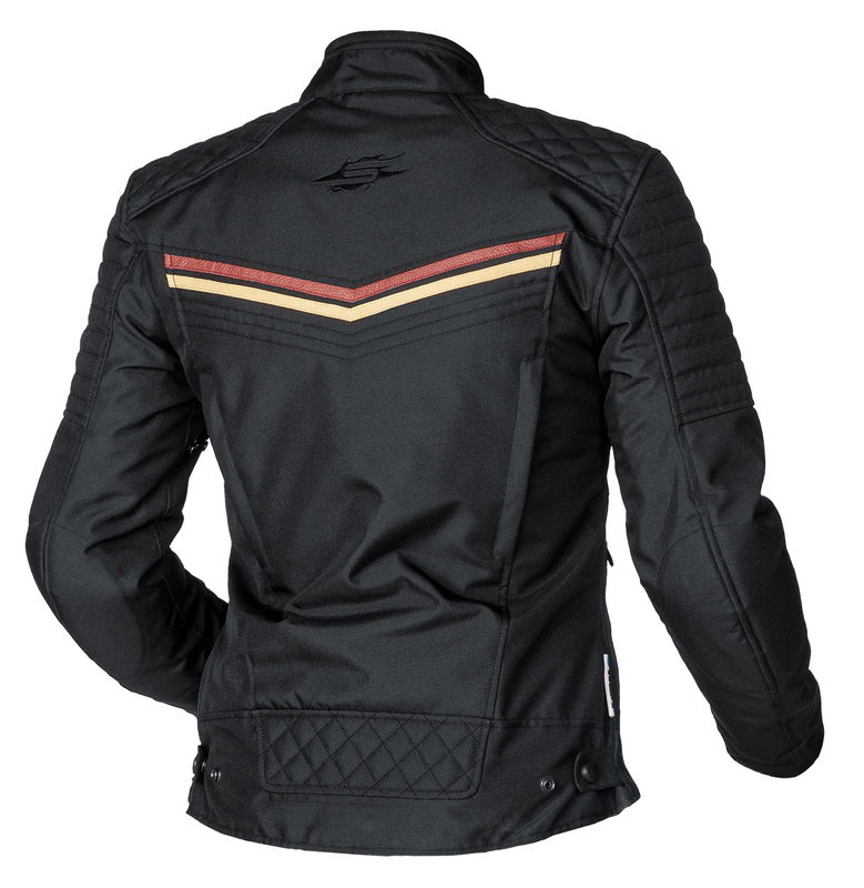 Sweep Scrambler vattentät dam textiljacka, svart/beige/vinröd, 44