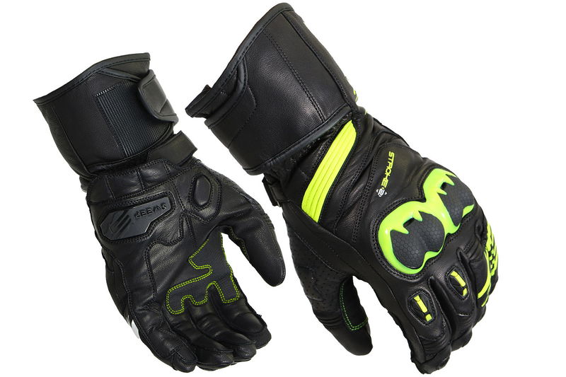 Sweep Carbon sporthandske, svart/vit/gul, 11/XL