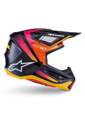 HELMET SM7 RISE BLK/YL/PINK L