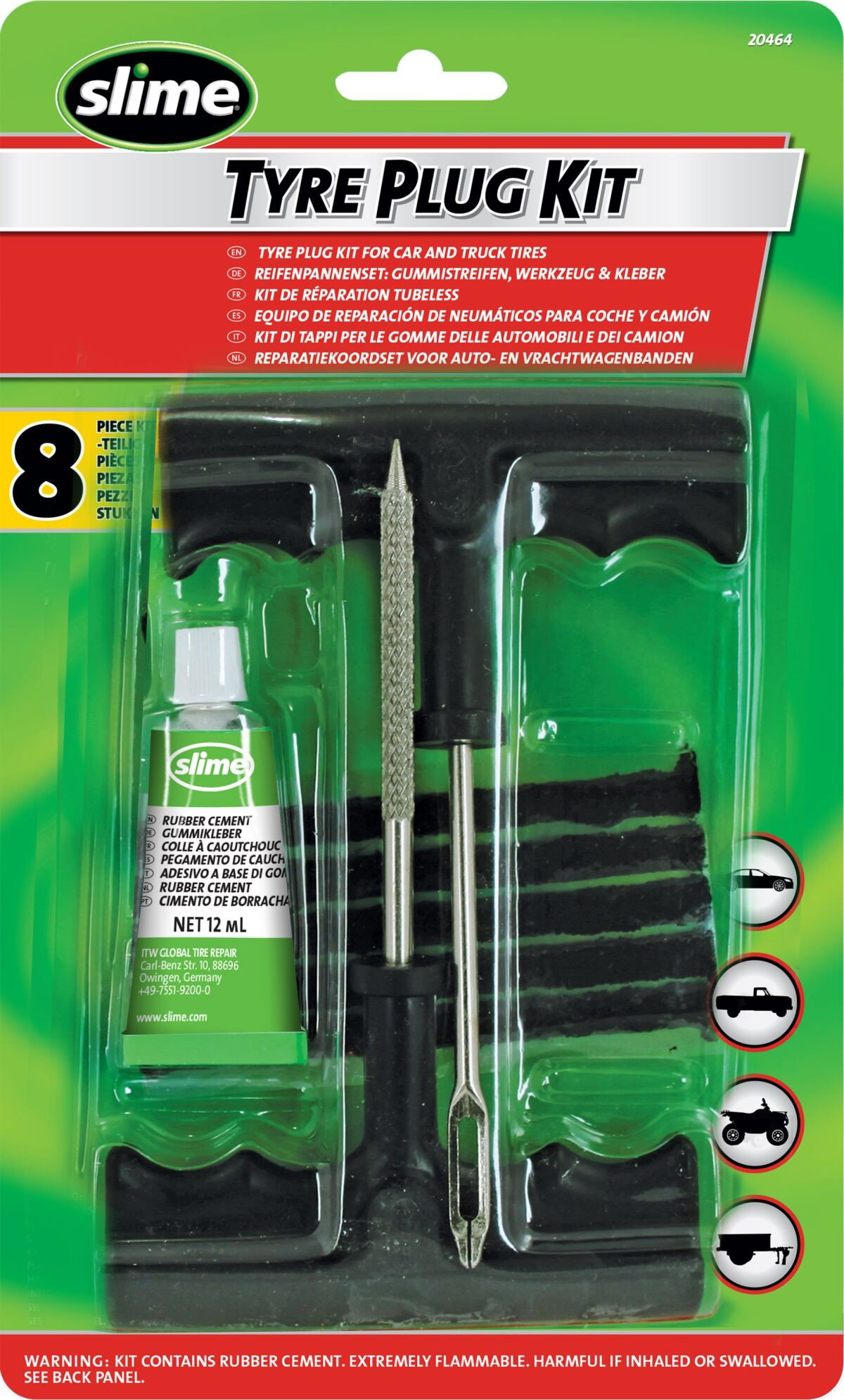 SLIME TYRE PLUG KIT