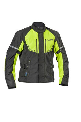 Lindstrands textiljacka Lomsen Svart/HV gul 54
