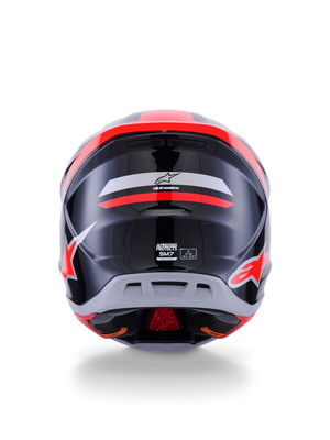 HELMET SM7 RISE BLK/RD/SILV L
