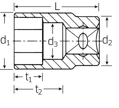 SOCKET 3/8 20MM
