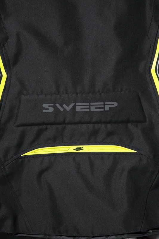 Sweep Outback vt jacka, svart/gul, 6XL, D-mått