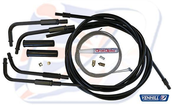 HD THROTTLE CABLE KIT BLACK. P