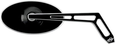 MIRROR CUTOUT OVAL RT BLK