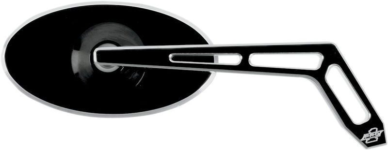 MIRROR CUTOUT OVAL RT BLK