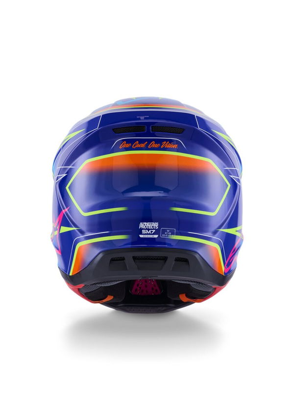 HELMET SM7 CAST BLU/YL/PINK L