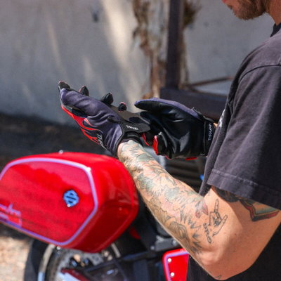 GLOVE FLAME STEALTH LEATHER PA