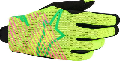 GLOVES RADAR PRO GRN/YELL/PNK