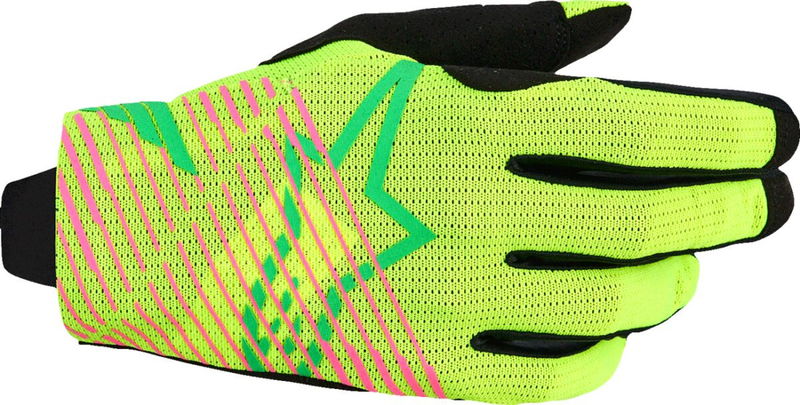 GLOVES RADAR PRO GRN/YELL/PNK