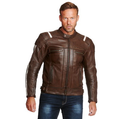 Sweep Ragnar skinnjacka, brun/vit, 3XL