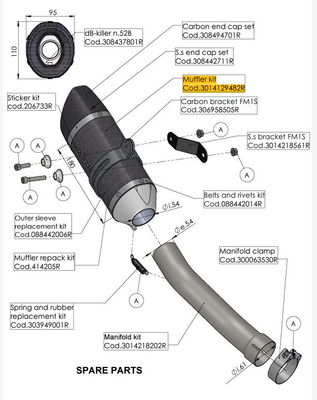 LV PRO MUFFLER KIT CARBON