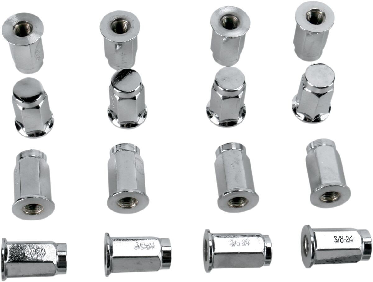 LUG NUT CHR 3/8 FLAT 16P