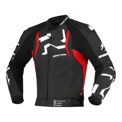 STRADALE LEATHER JACKET SVART/RÖD 54