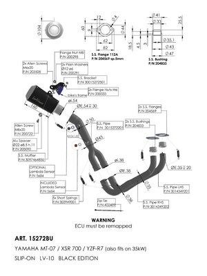 EXHAUST LV-10 YAM MT-07 / R7 /